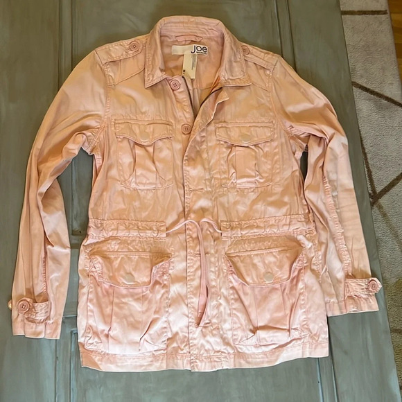 Soft pink cargo drawstring jacket - Picture 1 of 7